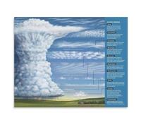 Cloud Formation Poster Weather Science Meteorology Education | Help Students Understand Sky Conditions and Precipitation(Unframed,08X12inch(20X30cm))