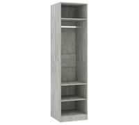 CLOUD Garde-robe Armoire de rangement - Penderie Gris béton 50x50x200 cm - Bois d'ingénierie CHYNEW1222585