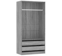 CLOUD Garde-robe Armoire de rangement - Penderie Sonoma gris 100x50x200 cm Bois d'ingénierie CHYNEW2849114