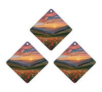 Cloud Garden at Sunset Lot de 3 désodorisants pour voiture, maison, bureau, style blanc