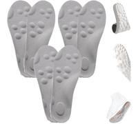 Cloud Insoles,Footstr Insoles,Memory Foam Insoles for Women Standing All Day,Soft U-Shape Breathable Orthotic with Arch Support Shock Absorption Shoe Inserts for Women Men (3pc-Grey,37-38)