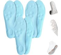 Cloud Insoles,Footstr Insoles,Memory Foam Insoles for Women Standing All Day,Soft U-Shape Breathable Orthotic with Arch Support Shock Absorption Shoe Inserts for Women Men (3pc-Blue,41-42)