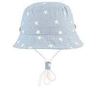 Cloud Kids Chapeau Bob Bébé Enfant Chapeau de Soleil Unisexe en Coton Pliable Protection Anti-UV Solaire Plage Été Voyage (Bleu Clair, 46CM pour 3-6 Mois)