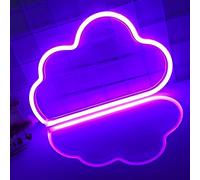 Cloud Light neon sign - USB ou LED à piles pour la chambre à coucher pour décoration murale anniversaire fête de mariage Halloween décoration de chambre de Noël (violet)