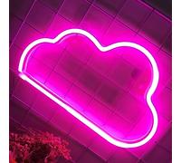 Cloud Light neon sign - USB ou LED alimenté par batterie signe chambre au néon | décoration murale anniversaire fête de mariage Halloween Noël décoration de chambre néon sign (Rose)
