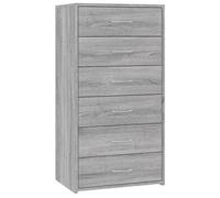 CLOUD Meuble de rangement,Commode Armoire Buffet avec 6 tiroirs Sonoma gris 50x34x96 cm Bois d'ingénierie CHYNEW8778719