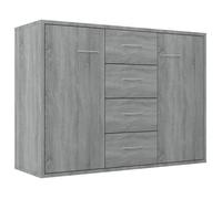 CLOUD Meuble de rangement,Commode Armoire Buffet Sonoma gris 88x30x65 cm Bois d'ingénierie CHYNEW8277330
