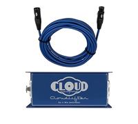 Cloud Microphones Cloudlifter CL-1 Ensemble activateur de micro avec câble studio Get Lifted Bleu avec XLR doré (2 articles) (7,6 m)