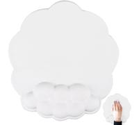 Cloud Mouse Pad with Wrist Rest Non-Slip ＆ Waterproof Support Ergonomic Gaming Mouse Pad Pain Relief Comfortable Mousepad for Computer, PC, Office, Home WhiteCloud