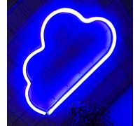 Cloud Néon Logo Led Décoration Murale Usb Ou Batterie Signe Chambre Fête D'anniversaire Noël Salon Enfants Mariage Fille Décoration (Bleu)