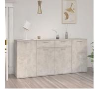 CLOUD NEW* Bahut d'intérieur - SMG - Enfilade Buffet Gris béton 160x36x75 cm Bois d'ingénierie 58,8 Kg 547680