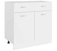 CLOUD NEW* Meuble bas de Cuisine - SMG - Armoire de plancher à tiroir Blanc 80x46x81,5cm Bois ingénierie 30 Kg 763422