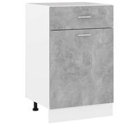 CLOUD NEW* Meuble bas de Cuisine - SMG - Armoire de plancher à tiroir Gris béton Bois d’ingénierie 22,58 Kg 226103