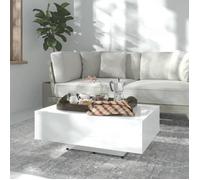 CLOUD NEW* Table basse - Table d'appoint Blanc brillant 85x55x31 cm Bois d'ingénierie 17,2 Kg 220271