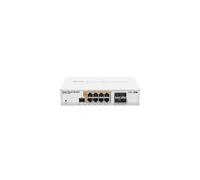 MikroTik Cloud Router Switch CRS112-8P-4S-IN - Commutateur - C3 - Géré - 8 x 10/100/1000 (PoE) + 4 x SFP - de bureau, Montable sur rack - PoE+ - alimentation CC
