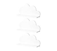 Cloud Shelves Lot de 3 étagères murales pour économiser de l'espace | Étagère de rangement flottante pour chambre d'enfant, chambre à coucher, salle de jeux, chambre d'enfant, salon