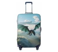Cloud Sky Green Dragon Housse de protection élastique pour valise 45,7 à 81,3 cm, Noir/blanc, X-Large
