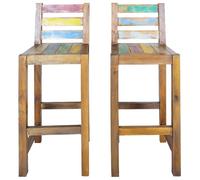 CLOUD Tabourets de bar lot de 2 - élégant Design - bois massif de récupération CHYNEW5745570