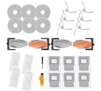 Cloudarrow Lot de 26 pièces de rechange pour robot DJI ROMO S, ROMO A, ROMO P, 2 brosses à rouleaux, 4 filtres, 6 brosses latérales, 6 tampons de serpillère, 6 sacs d'aspirateur, 2 outils de nettoyage