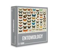 Cloudberries Puzzle d'entomologie - 1000 pièces - Puzzle d'insectes pour adultes - Magnifiques illustrations vintage de papillons et de mites - Avec affiche d'identification d'insectes