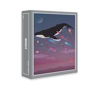 Cloudberries Whale Puzzle, Puzzle de Baleine Onirique pour Adultes, Puzzles de 500 Pièces, Puzzle Marin Amusant avec Dégradé de Couleurs, Cerfs-Volants Lumineux et Une Pleine Lune, Fabriqué en Europe