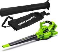 CLOUDDS_2X24V Aspirateur Souffleur Sans Fil De Feuilles À Batterie Bandoulière,Moteur Sans Balais,322 Km/H,9 M³/Min,Sac Mulching 45L Sans Les Deux Batteries Ni Chargeur,Garantie 3 Ans Gd24X2Bv