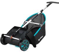 CLOUDDS_Aspirateur De Feuilles Et De Pelouse Balayeuse Mécanique Pour Le Jardin,Avec Sac De Capture Amovible,Système De Brosses Rotatives,Poignée Ergonomique,Silencieux¿3565-20)