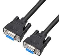 CLOUDDS-Câble Série Db9 Vers Db9 Rs232 Femelle Vers Femelle De 1,5 M-Rallonge Zéro Modem-Câble Croisé Tx Rx Simple Pour La Communication Des Données