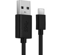 CLOUDDS-Câble Usb C Type C Vers Usb A 3.1 Gen 1 Pour Tablette Charge Et Transfert Données Data 3A Pvc Noir