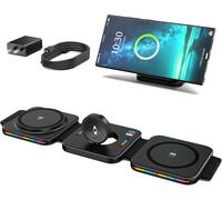 Cloudds-Chargeur Induction Pour Samsung S25 Ultra,3-En-1 Chargeur Sans Fil Pour Samsung S24/S23/S22/S21/Ultra,Ainsi Que Les Montres Galaxy Watch 7/6/5/4 Et Les Écouteurs Galaxy Buds 2/Pro 2-Noir