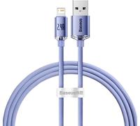 CLOUDDS-Crystal Shine Series Câble De Charge Rapide Et De Données Usb 2,4 A Pour Iphone 14 13 12 Pro Max 1,2 M (Violet)