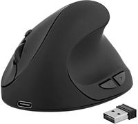 CLOUDDS_Gamme Ergo Line-Mini Souris Sans Fil Ergonomique Verticale Et Rechargeable,Souris Pour Petite Main-Noir