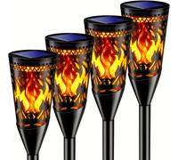 CLOUDDS_Lampes Solaires Pour Jardin Extérieur,Torches Solaires Étanches Ip65 Pour Décoration De Jardin,Camping