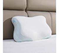 CloudÉtoile Oreiller Ergonomique Cervical - Réglable 2 en 1 Oreiller Mémoire de Forme pour Dormir sur Le Côté et sur Le Dos, Réglable Coussin Memory Foam CertiPUR-EU Certifié, 65x40x12 cm, Blanc