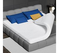 CloudÉtoile Surmatelas 160x200 cm Topper - Surmatelas de Mousse à Mémoire de Forme 5 cm d'Épaisseur, Soutien Ergonomique, Housse Matelassée Lavable, Fixation par Sangles, Matelas Certifiée CertiPUR-EU