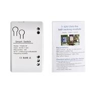 Cloudeven WiFi RF Inchihg Switch 7-32V /10A Relais à contact sec réglable Selflock/Mode momentané, fonctionne avec Alexa Google Home
