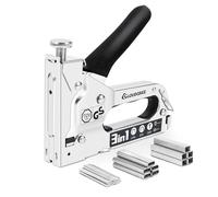 Cloudgree Agrafeuse Electrique 3 en 1 en acier robuste avec 1500 agrafes, pistolet agrafeuse pour bois, tapisserie, clôture, meubles, décoration