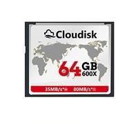 Cloudisk CompactFlash CF 2.0 pour Appareil Photo Reflex numérique, Appareil Photo numérique Vintage et équipement Industriel (64GB, 1 Carte par Paquet)
