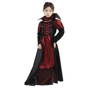 Cloudkids Déguisement de Reine Vampiresa - Costume de Vampire fille - Twilight - Robe et accessoires pour filles pour Halloween Carnaval Cosplay - - 7-9 ans