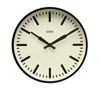 Cloudnola Horloge en Métal, Style Industriel, Horloge Murale au Design Contemporain, Mouvement Quartz Silencieux, Noire