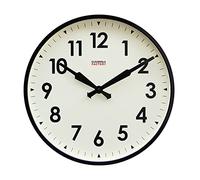 Cloudnola Horloge en Métal, Style Industriel, Horloge Murale au Design Contemporain, Mouvement Quartz Silencieux, Noire