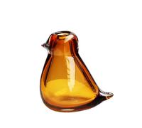 Cloudnola Vase à Fleurs en Verre soufflé à la Bouche épais pour la Maison, Mariage, Cadeau et événements Jaune ambré 9,7 x 13,7 cm