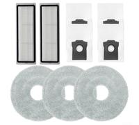 Cloudpower Accessoire pour aspirateur Cecotec pour Conga, X100, X100, pour X Treme, 2/4 filtres + 3/6 chiffons + 4/8 sacs à poussière (A)