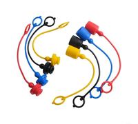 Cloudpower Lot de 4 paires de bouchons de protection contre la poussière en caoutchouc 3/8 NPT - Raccord rapide - Capuchon anti-poussière et prise femelle - Avec anneau de maintien