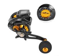 Cloudpower Moulinet de pêche électrique avec affichage numérique, rechargeable - Grand écran - Compteur de ligne précis - Alarme de touche
