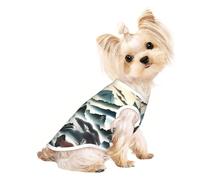 Clouds and Mountains T-shirt respirant sans manches pour petits chiens et chats, doux, confortable, élégant