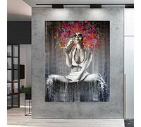 CloudShang Drôle Graffiti Portrait Affiche Célèbre Figure Amour Féminisme Murale Art Estampes Couple Home Decor Abstrait Femmes Tableaux Bansky Pop I01139