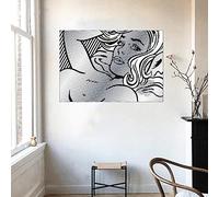 CloudShang Fille séduisante par Roy Lichtenstein Affiche Pop Art Abstraite Bande Dessinée Toile tableau Murale Peinture Salon Chambre Decoration I28181