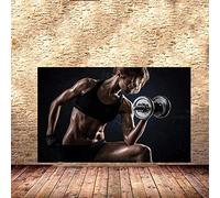 CloudShang Fille sexy soulevant des haltères Affiche Femme Fitness Bodybuilding Affiches Gym Murale Tableaux Motivation Murale Art Toile tableau Hd Tirages Sport Home Gym Decoration I30096