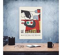 CloudShang Le Corbusier Peinture Coloré Figure Ligne Visage Affiche Abstrait Cubisme Murale Art Tirages Mid Century Exposition Affiche Salon Murale Decoration Toile Tableau Art G14124